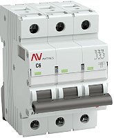 Выключатель автоматический EKF Averes AV-6 3п 6А C 6кА